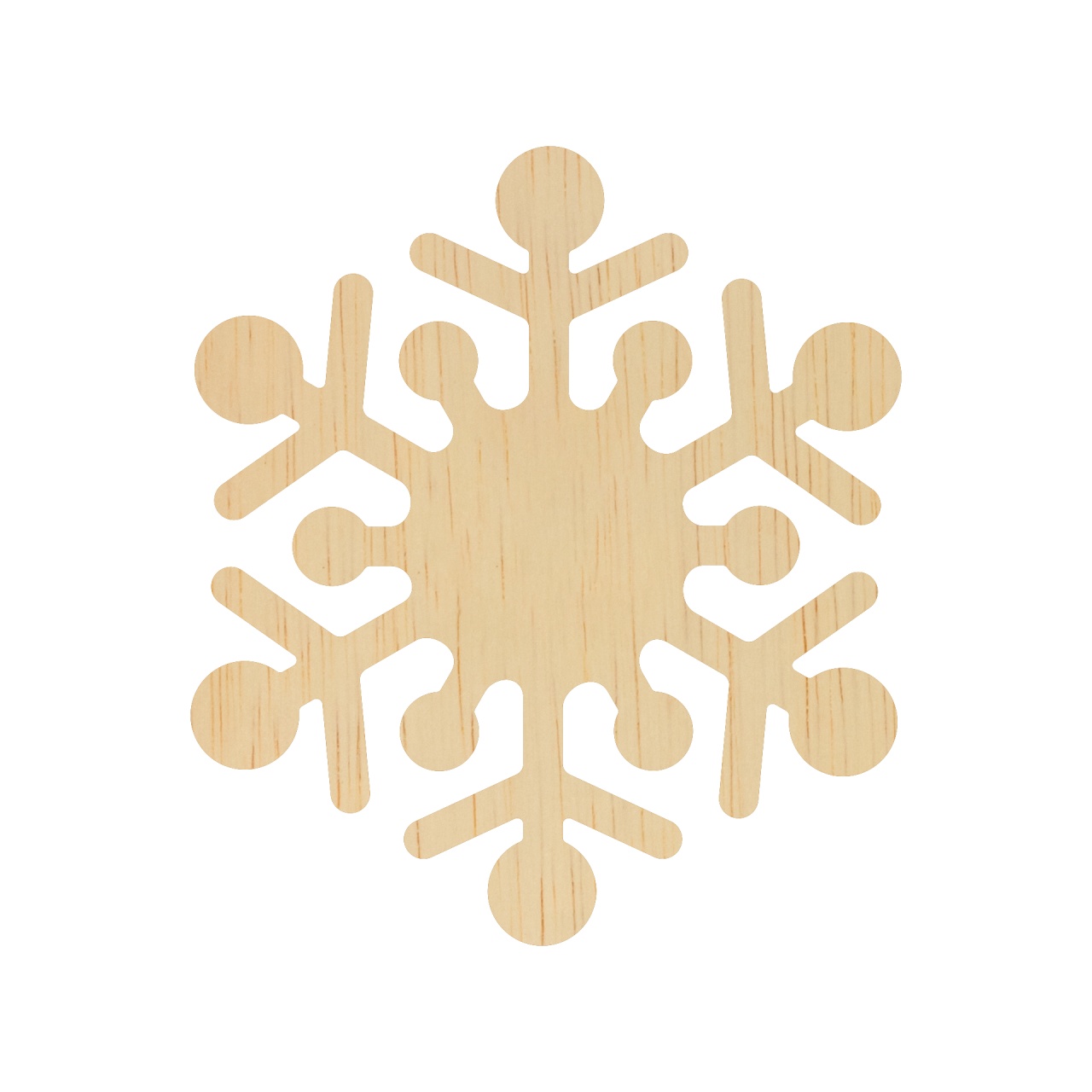 Set 7 fulgi de zăpadă, Ø 3-7 cm, placaj