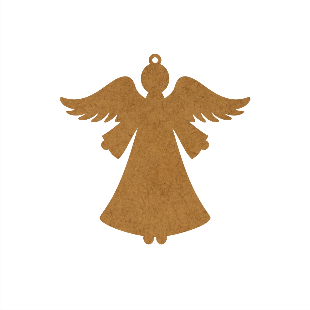 Înger Dina, 10×10 cm, MDF alb