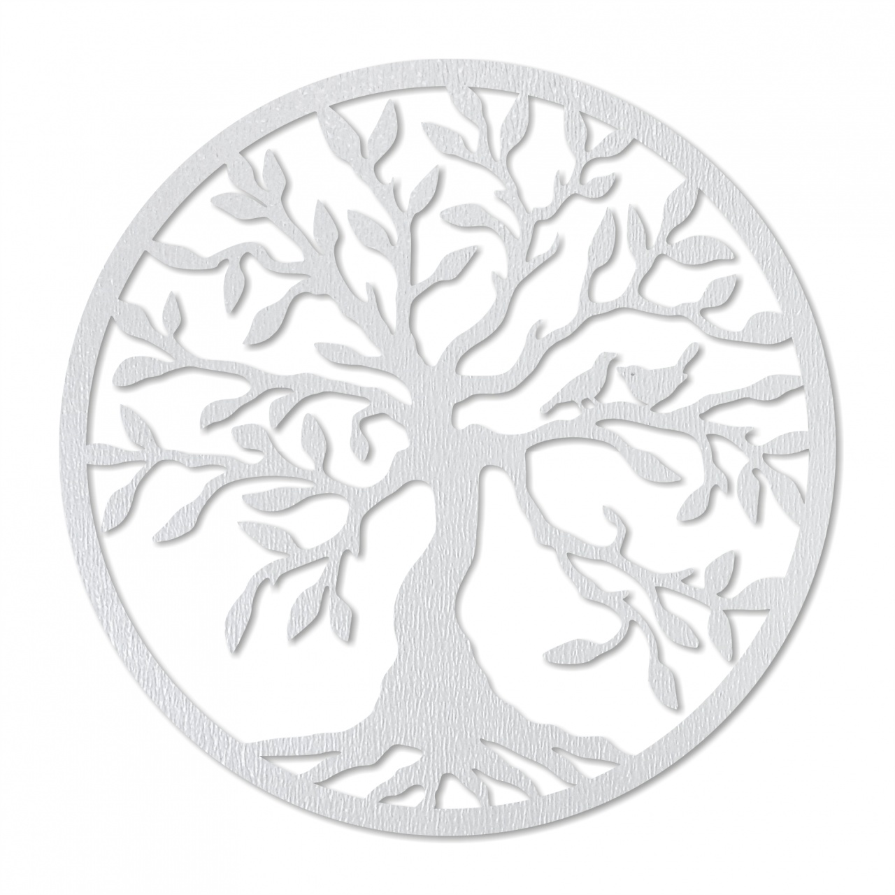 Arborele vieții - plin, Ø30 cm, HDF alb