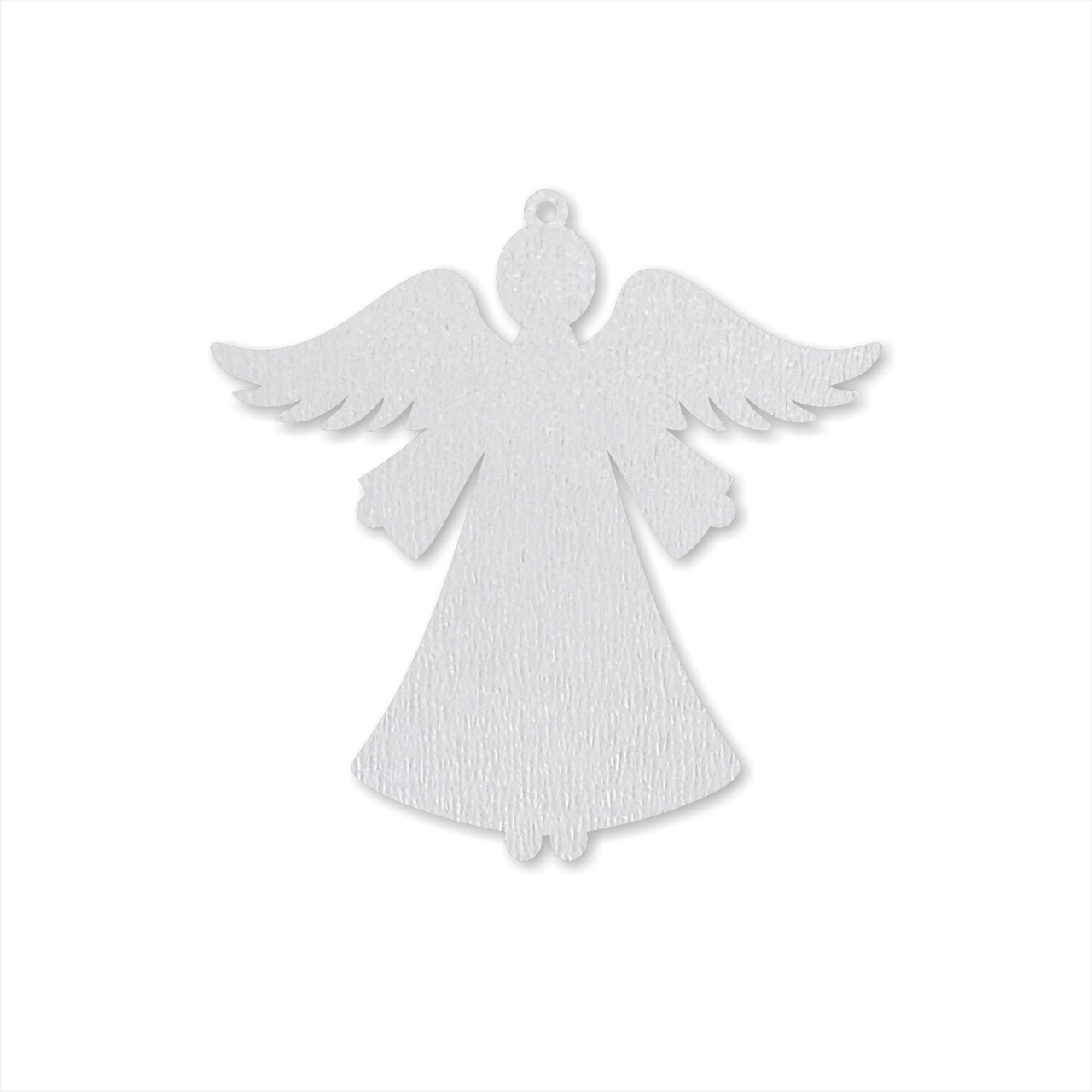 Înger Dina, 6 cm, MDF alb