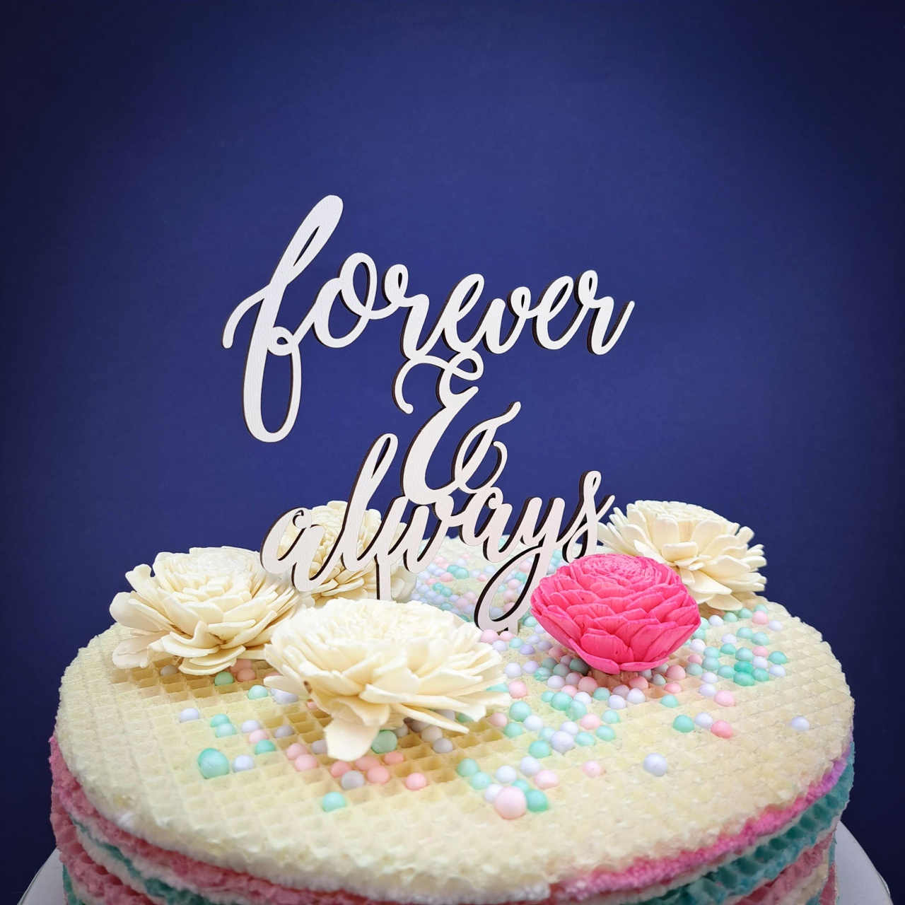 Topper Forever & Always, 13,5×17,5 cm, plexiglas