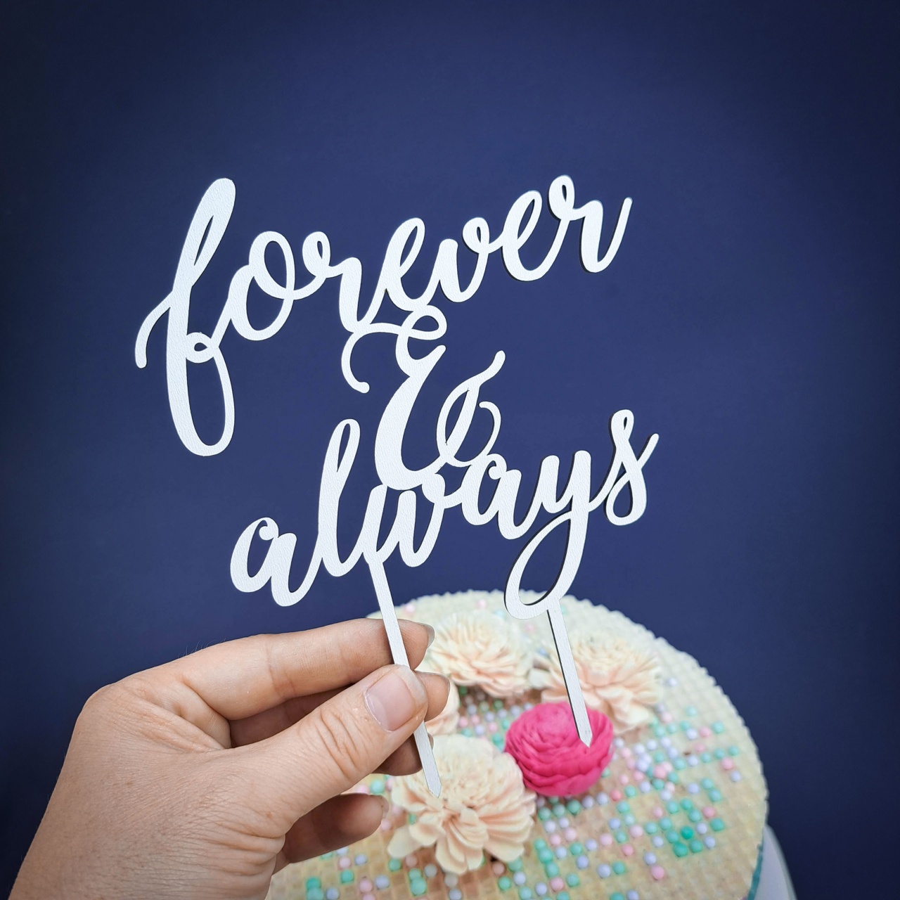 Topper Forever & Always, 13,5×17,5 cm, plexiglas