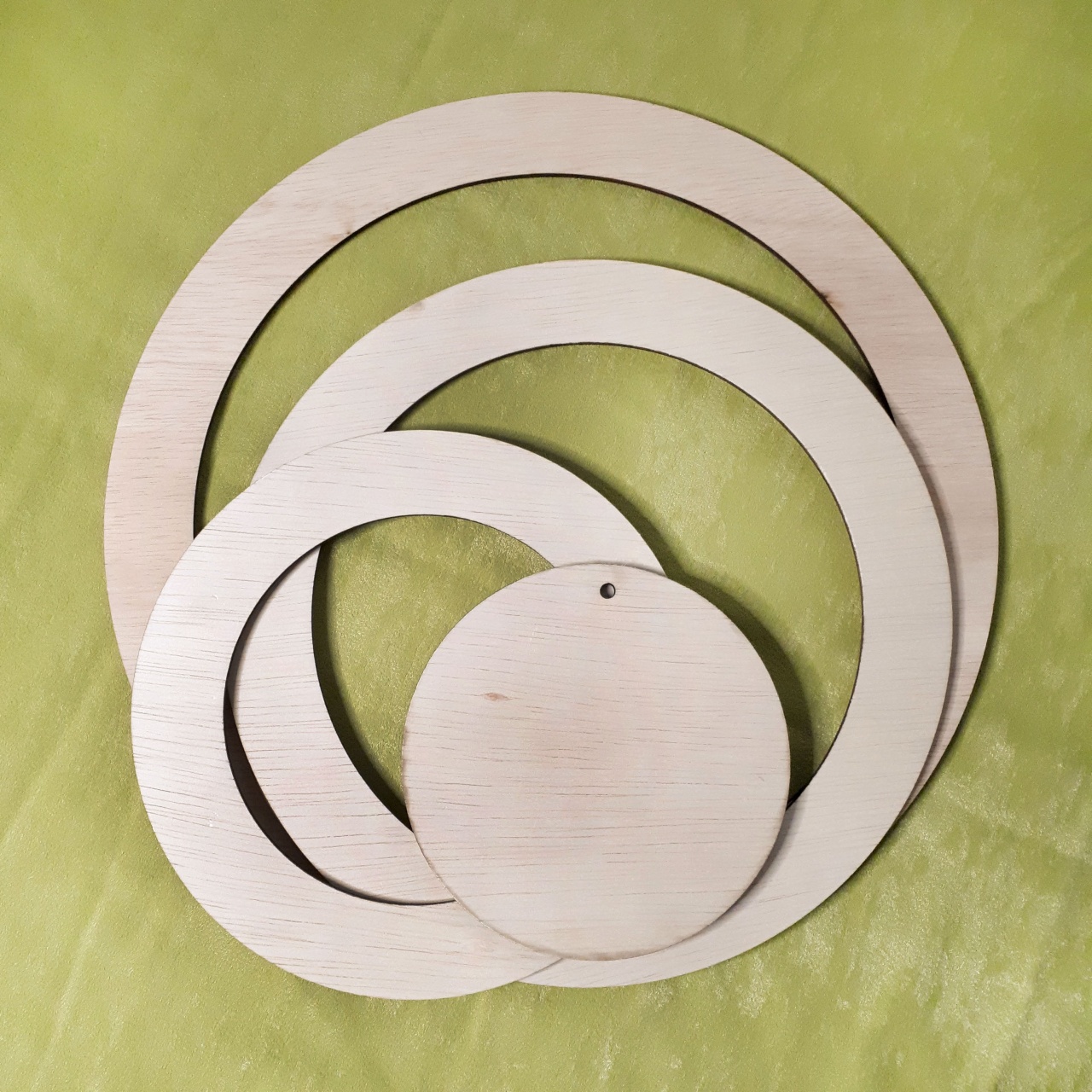 Set 3 inele, Ø31-19 cm, placaj lemn HDF