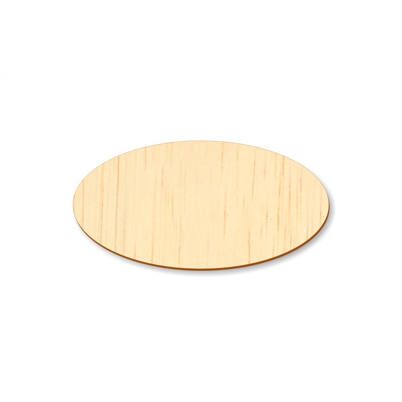 Tăbliță ovală, 9×4,5 cm, placaj