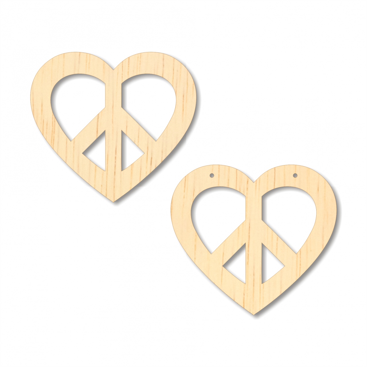 Simbol iubire și pace, 22×20 cm, placaj