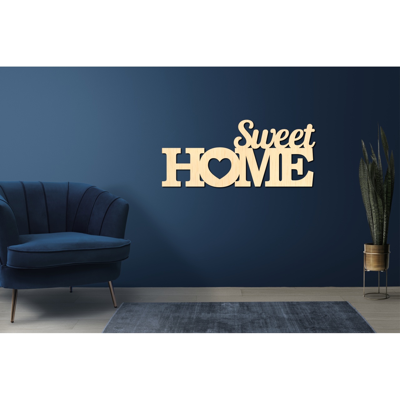 Decor Sweet Home, 50×22 cm, placaj lemn