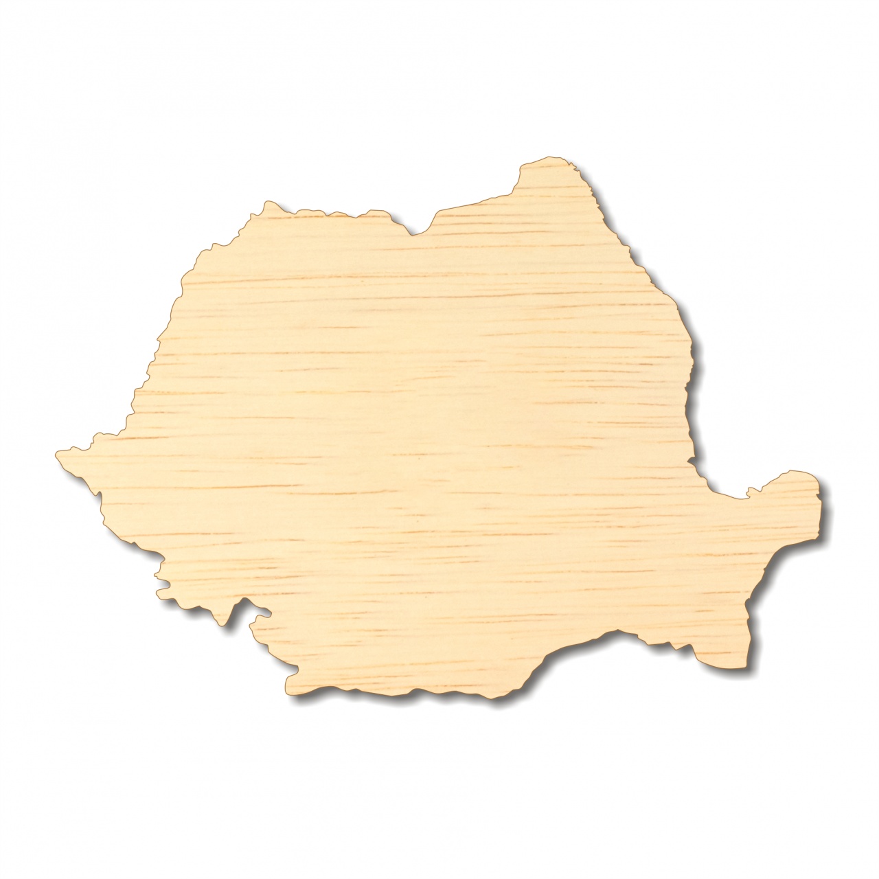 Harta României, 5,6×4 cm, placaj lemn