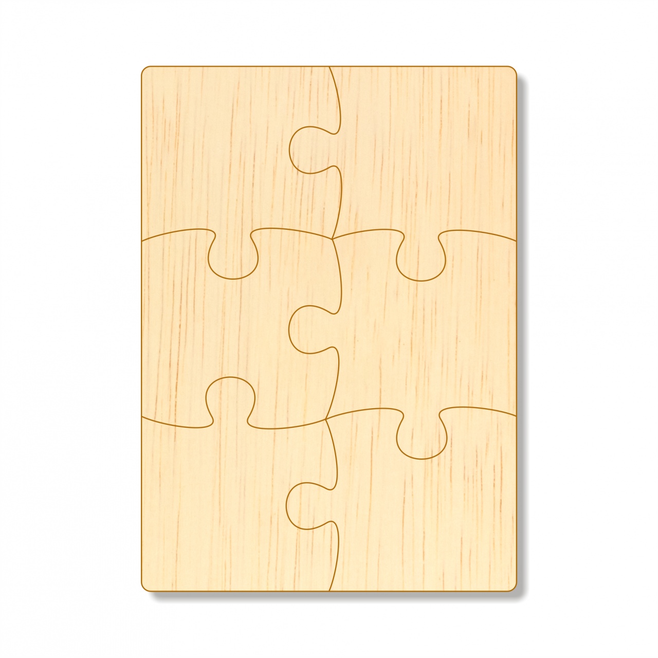 Puzzle dreptunghi 12 piese, 20×28 cm, placaj