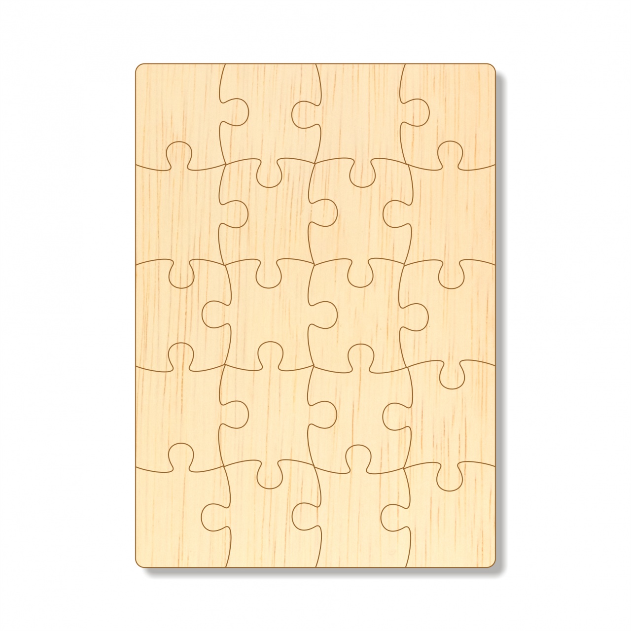 Piesă puzzle, 15×15 cm, placaj lemn