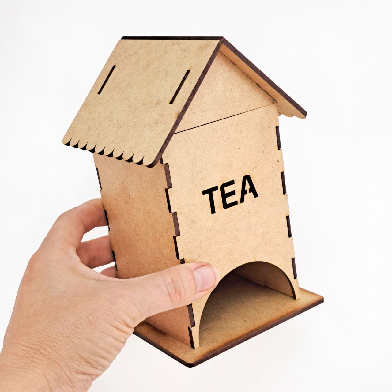 Căsuță ceai asamblată, placaj, 17×10×10 cm