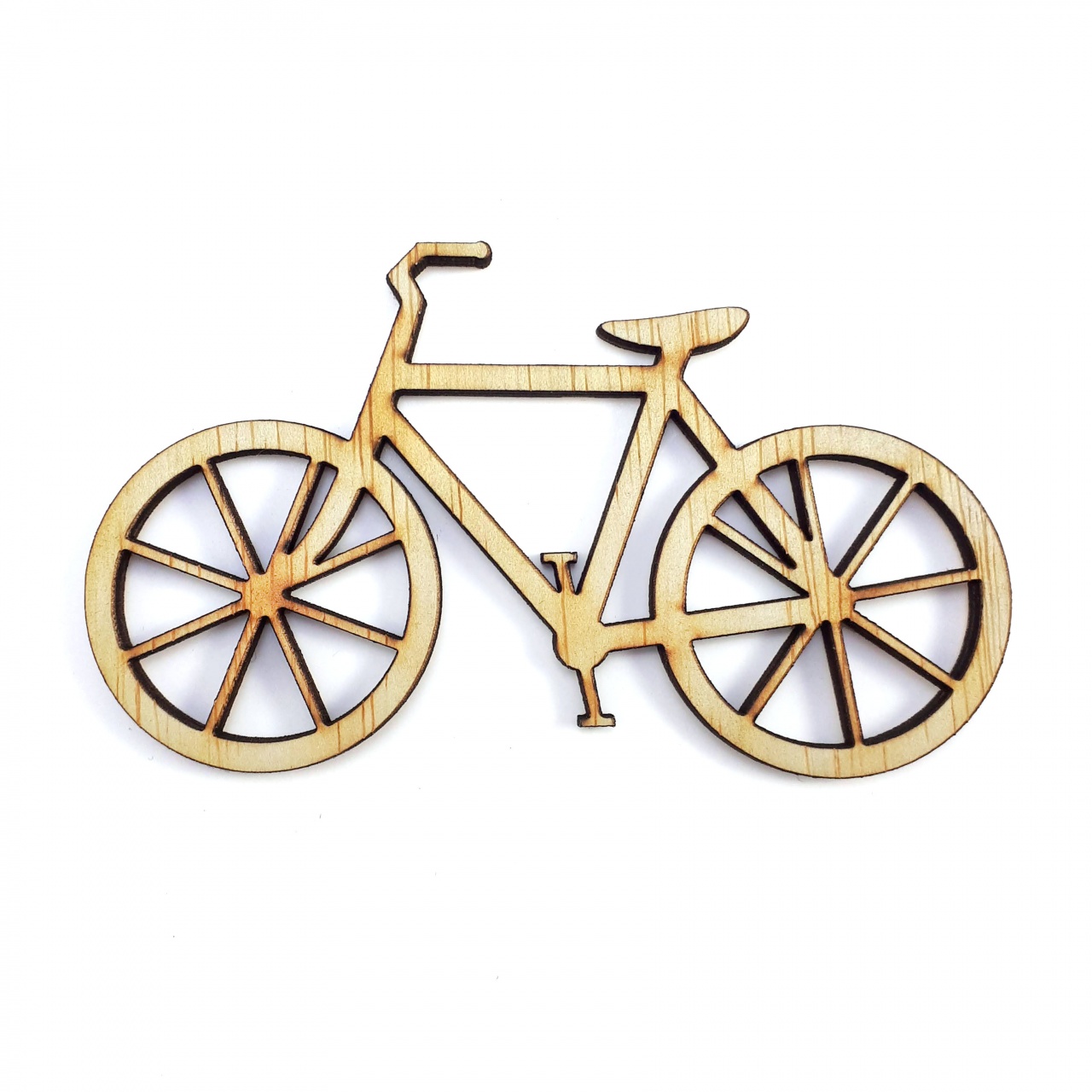Bicicletă cu spițe, 25×14,6 cm, placaj lemn