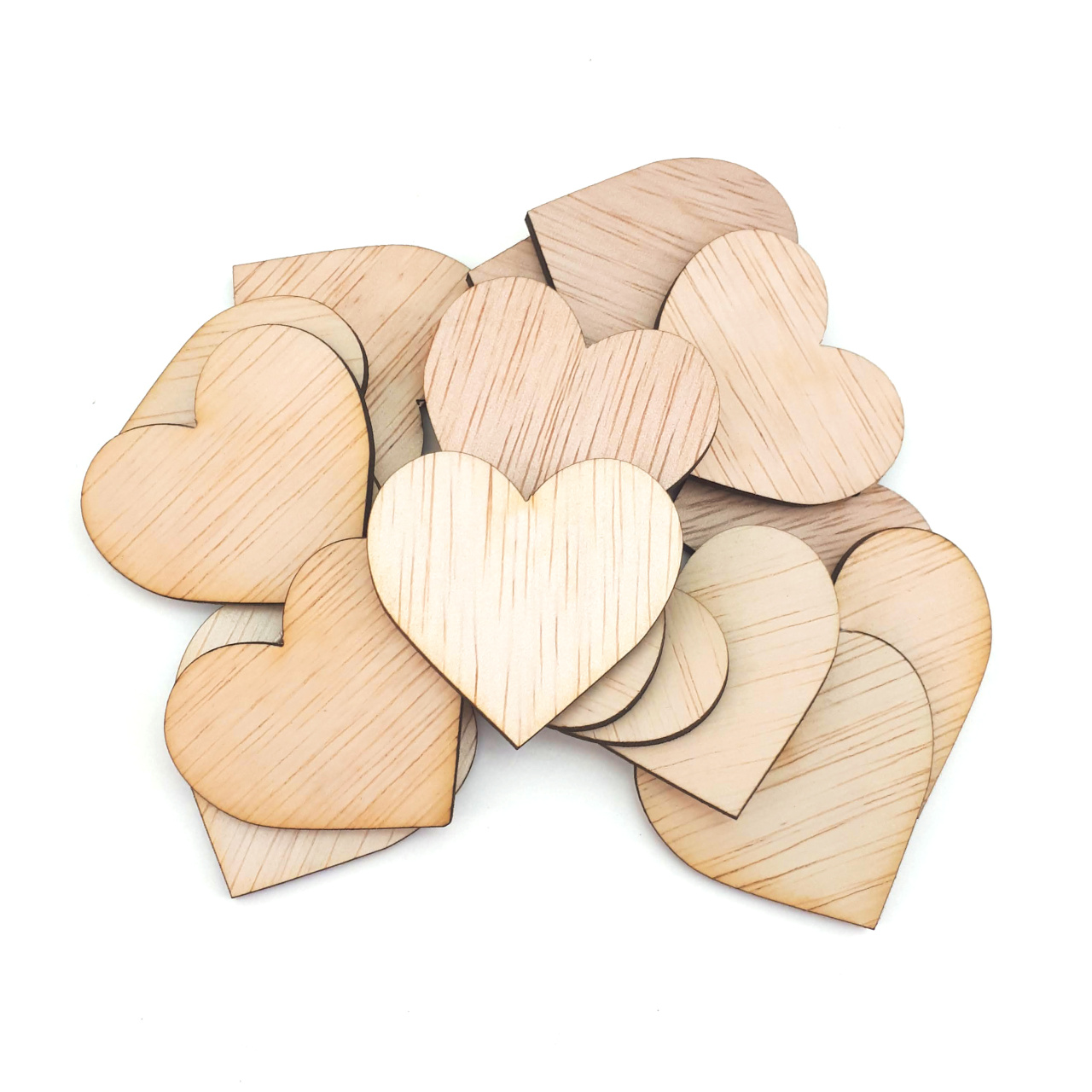 Inimă, 6,5×6 cm, placaj lemn natur