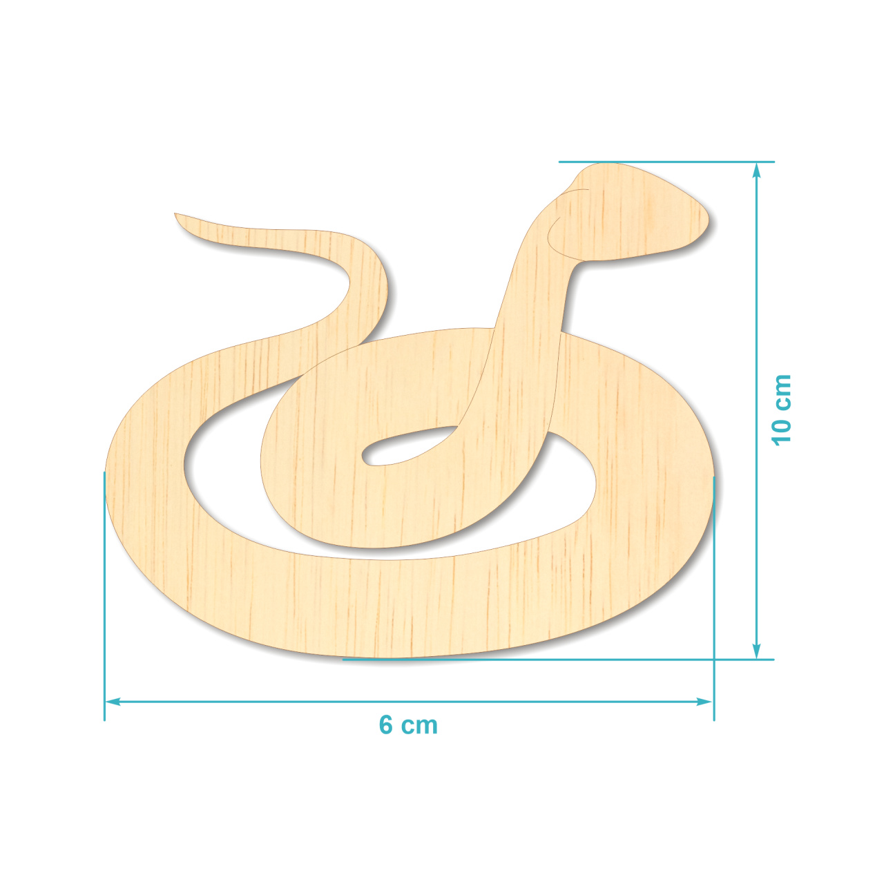 Șarpe încolăcit, 16×13 cm, placaj lemn