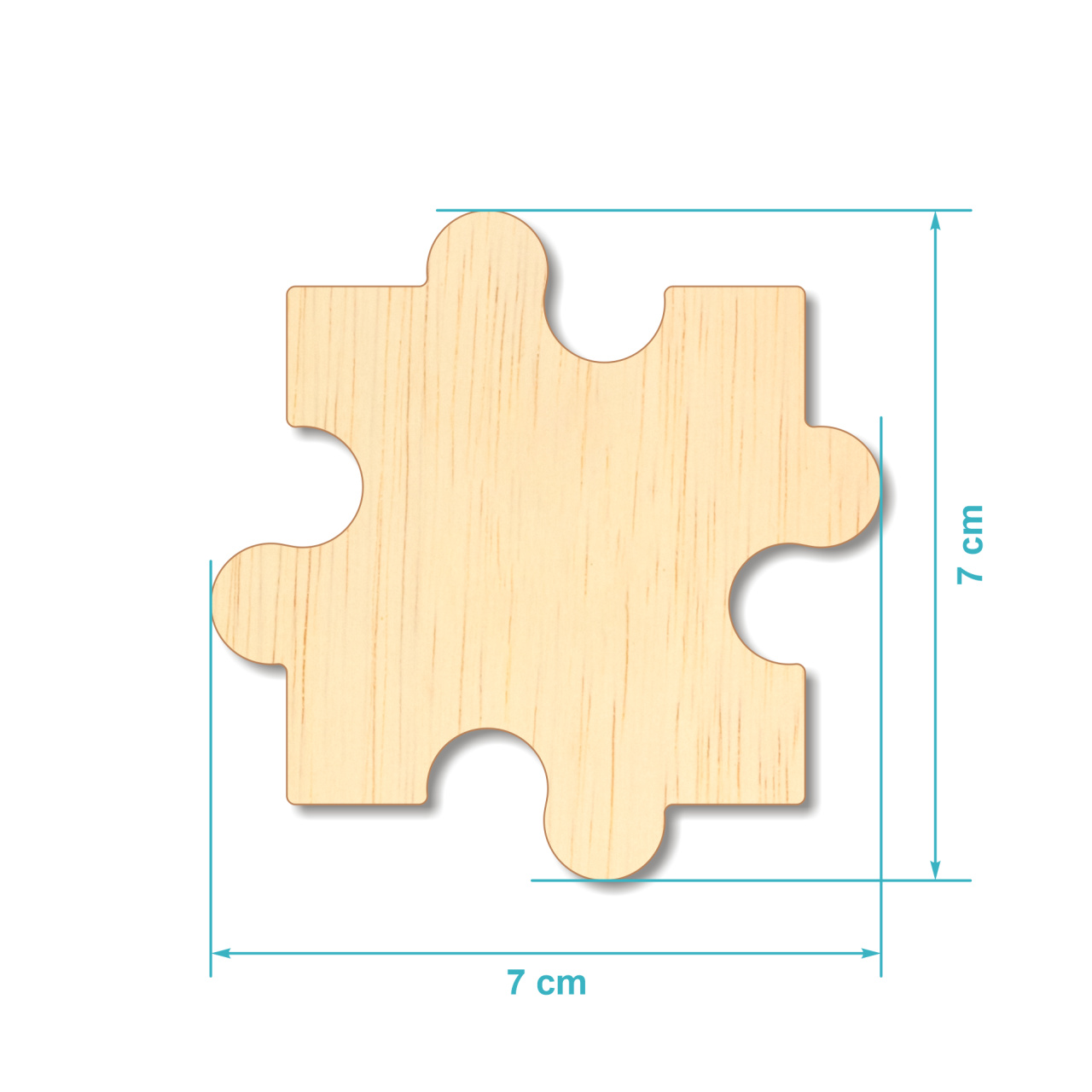 Piesă puzzle, 5×5 cm, placaj lemn