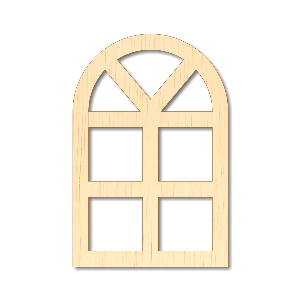 Căsuță cu ferestre, 4,2×6 cm, placaj lemn 