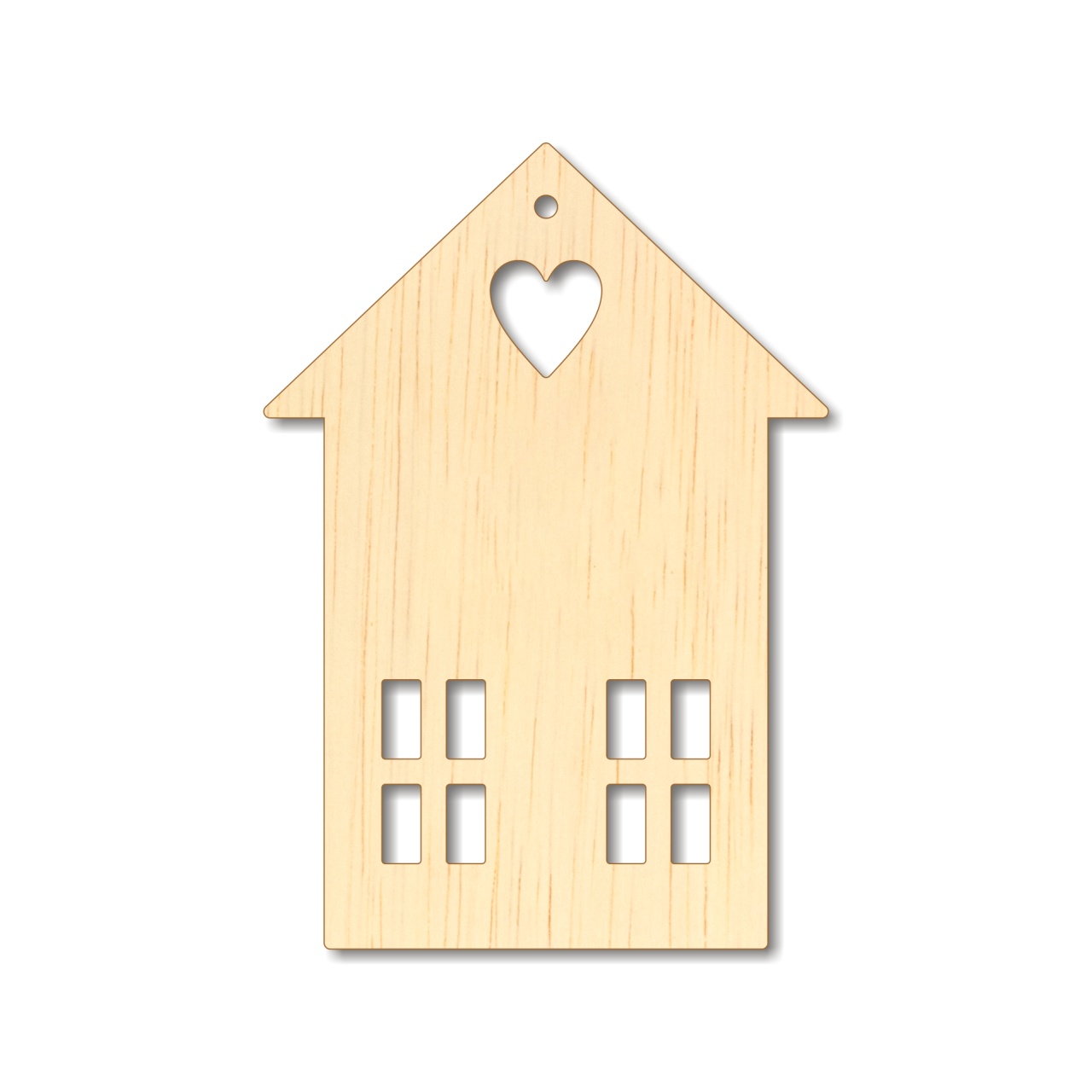 Căsuță cu inimioară, 8,6×12 cm, placaj lemn 