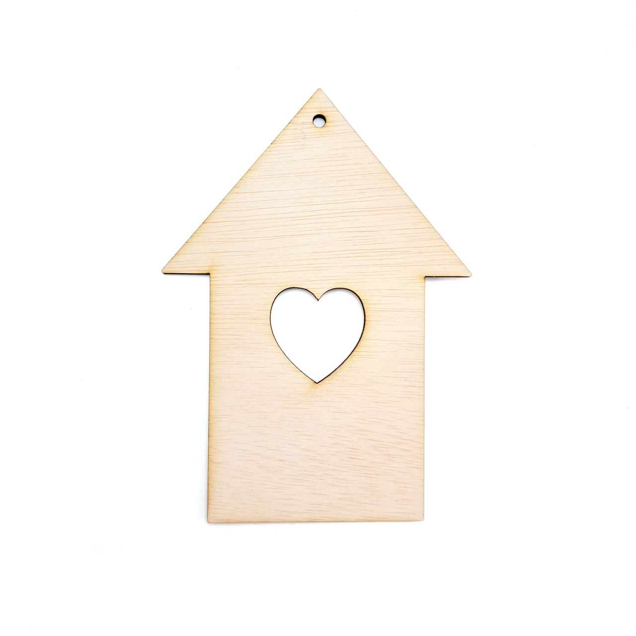Căsuță cu inimioară, 10,7×15 cm, placaj lemn 