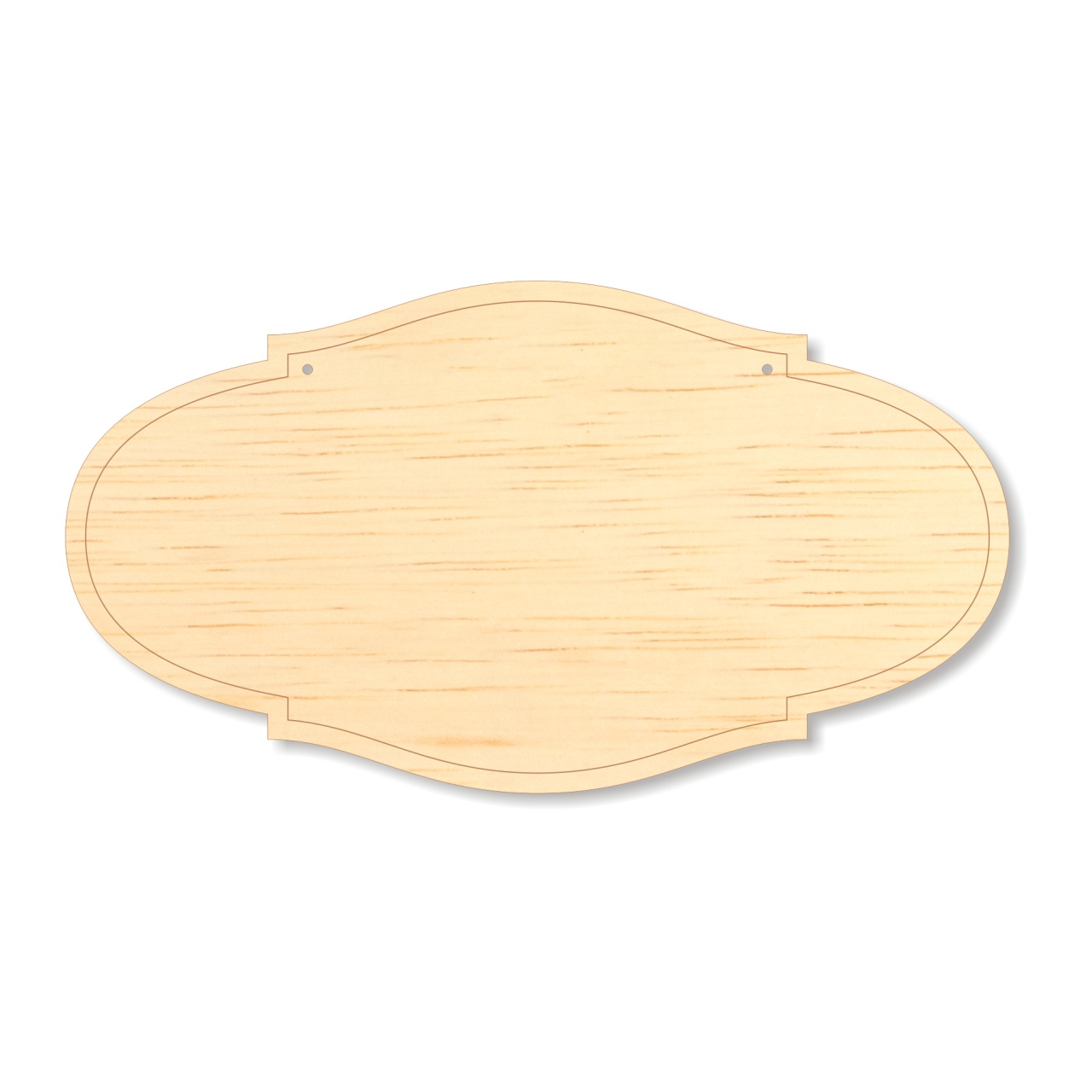 Plachetă model antic cu contur, 10×5,5 cm, placaj lemn