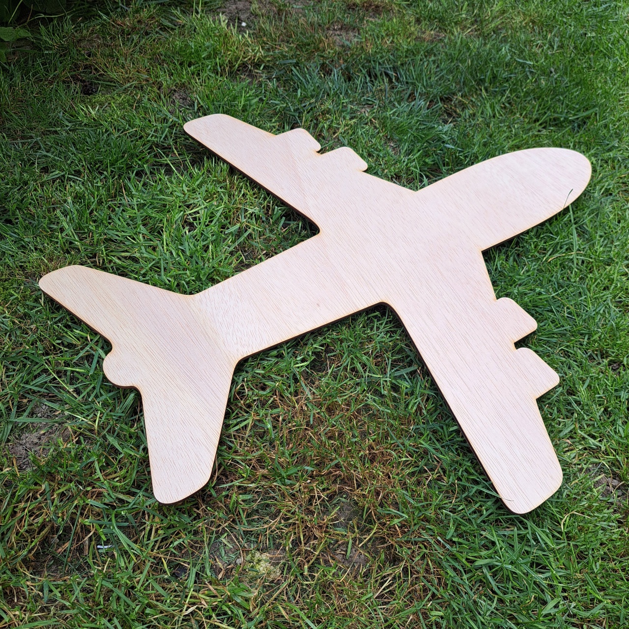 Avion în zbor Jumbo, 6×10 cm, placaj lemn