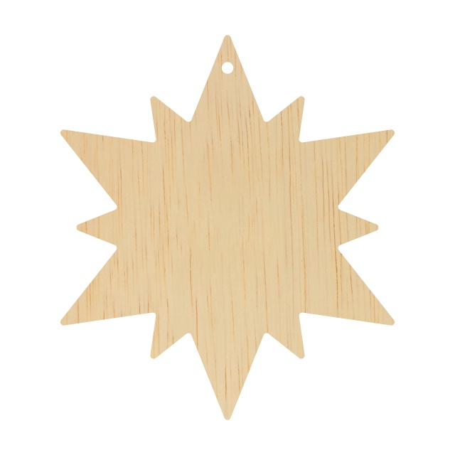 Stea, 6,5×5,6 cm, placaj lemn