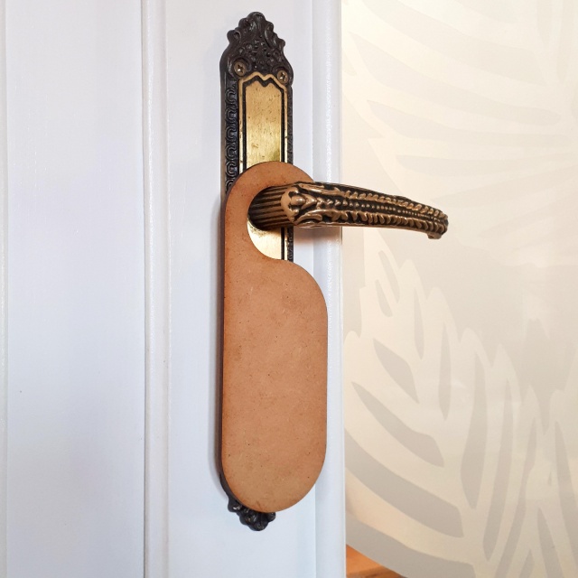 Door tag rotunjit, 6×17 cm, HDF