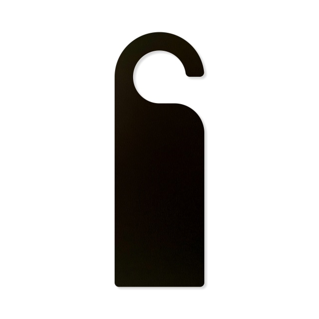 Door tag, 6x17 cm, HDF negru