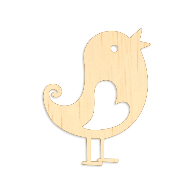 Pasăre, 7,8×10 cm, placaj lemn