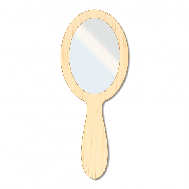 Oglindă de mână Clasic, 8×20 cm, placaj lemn