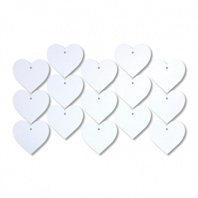 Inimă, 4.5×4.2 cm, MDF alb, 15 buc :: 4,5 cm