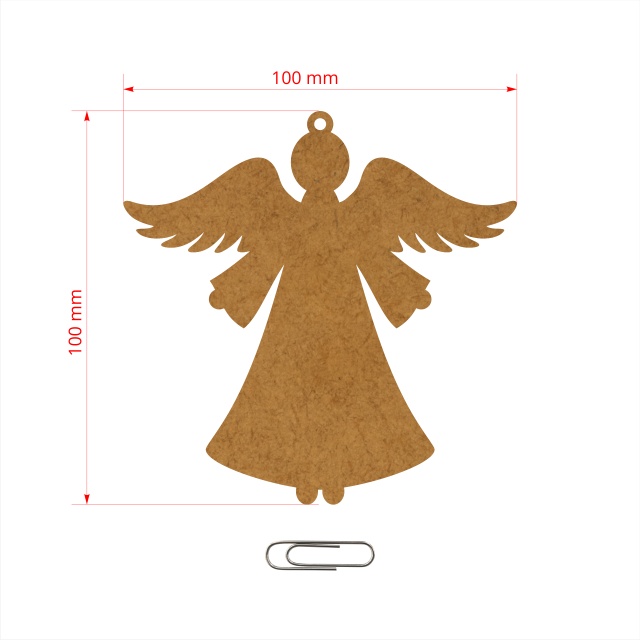 Înger Dina, 10x10 cm, HDF