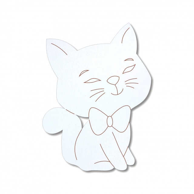 Pisica Kitty, 4,4×6 cm, placaj lemn :: 6 cm