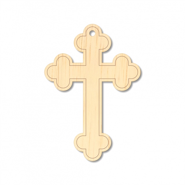 Cruce ortodoxă, 7×10 cm, placaj plop 6 mm :: 10 cm