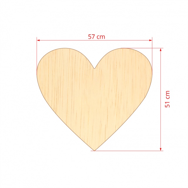 Ramă și inimă, 65×60 cm, placaj lemn