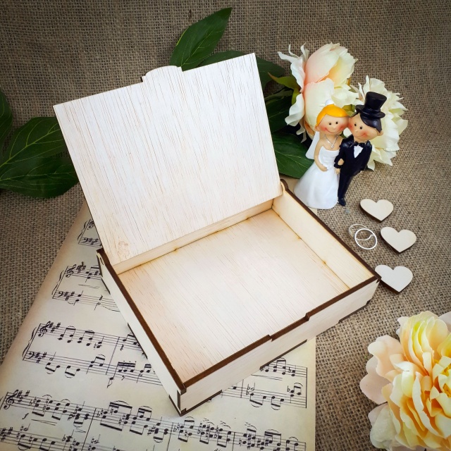 Cutiuță cu clapetă, 12×16×4 cm, asamblat, placaj lemn :: Asamblat
