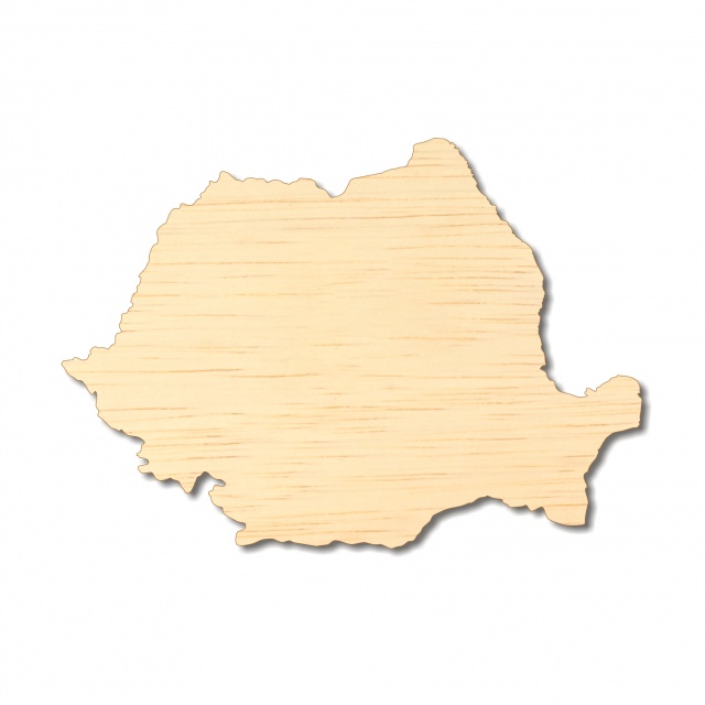 Harta României, 14×10 cm, placaj lemn :: 14×10 cm