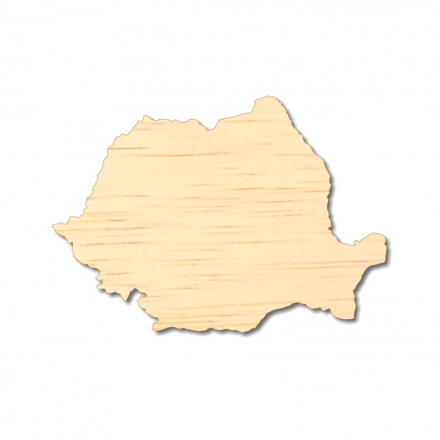 Harta României, 5,6×4 cm, placaj lemn :: 5,6×4 cm