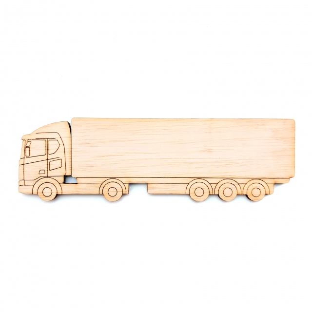 Camion TIR, 13×4 cm, placaj lemn