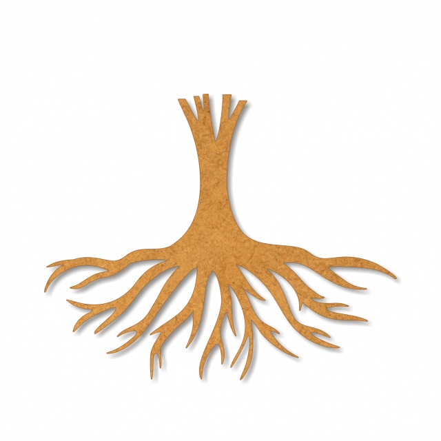 Trunchi cu rădăcină, 16×13 cm, HDF