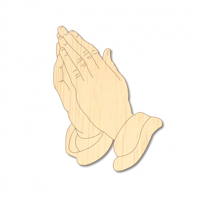 Mâini în rugaciune, 9×12 cm, placaj :: 12 cm