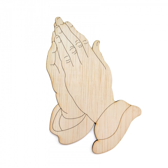 Mâini în rugaciune, 9×12 cm, placaj