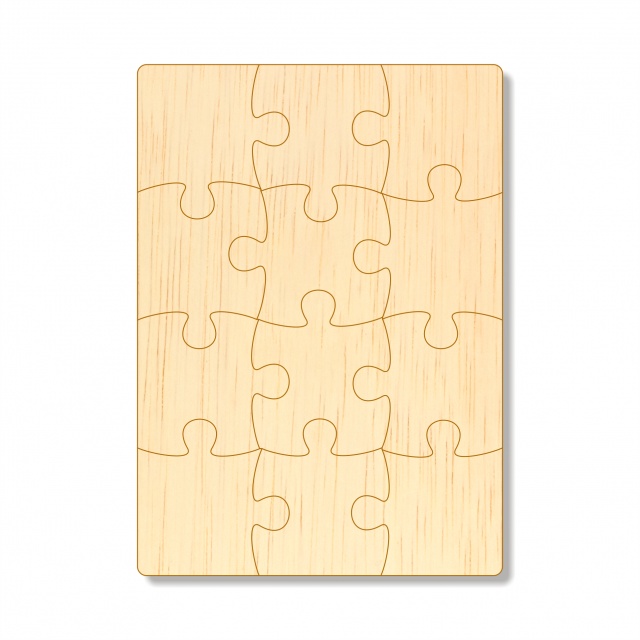 Puzzle dreptunghi 12 piese, 20×28 cm, placaj :: 12 piese