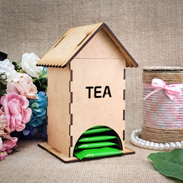 Căsuță ceai TEA neasamblată, HDF, 17×10×10 cm :: Nesamblat
