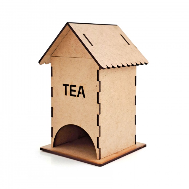 Căsuță ceai TEA neasamblată, HDF, 17×10×10 cm