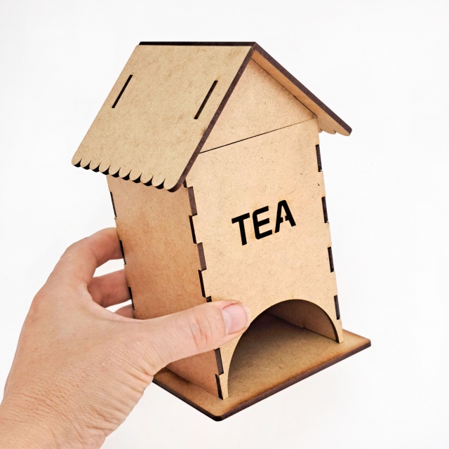Căsuță ceai TEA neasamblată, HDF, 17×10×10 cm :: Nesamblat