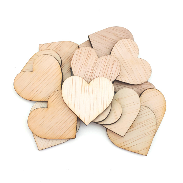 Inimă, 5,5×5 cm, placaj lemn natur