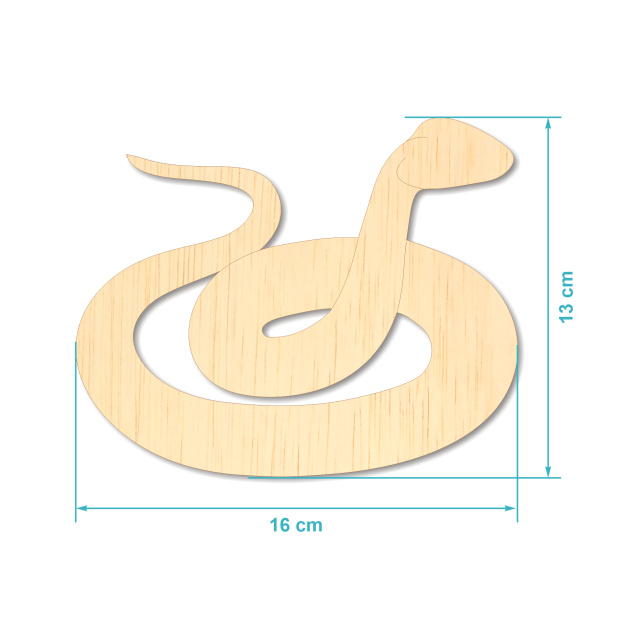 Șarpe încolăcit, 16×13 cm, placaj lemn :: 16 cm