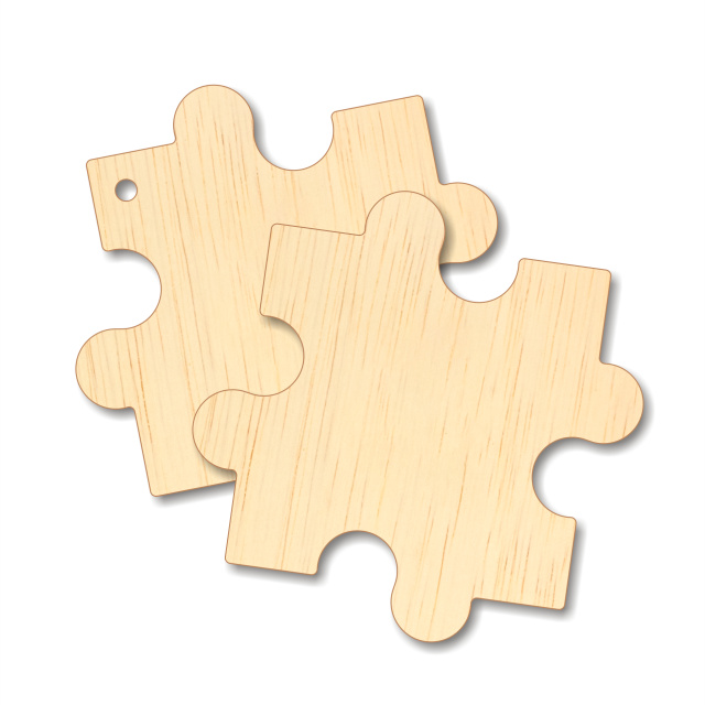 Piesă puzzle, 5×5 cm, placaj lemn :: 5 cm