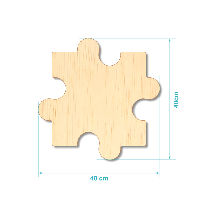 Piesă puzzle, 40×40 cm, placaj lemn :: 40 cm