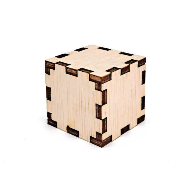 Cubuleț, 4×4×4 cm, placaj lemn :: 4 cm