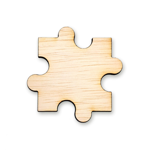 Piesă puzzle, 5×5 cm, placaj lemn :: 5 cm